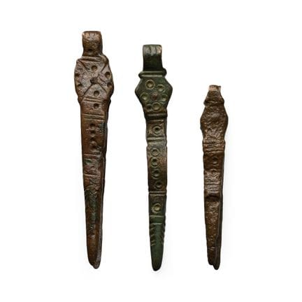 Late Roman Bronze Tweezer Group. Circa 4th-5th cen