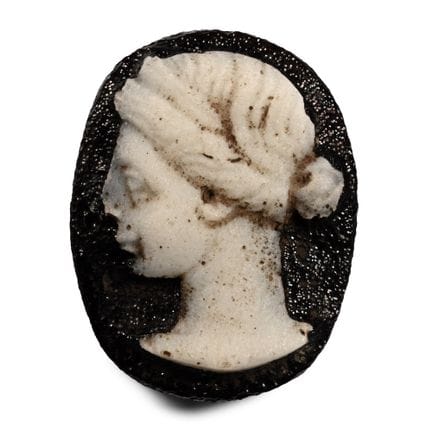 Roman Glass Cameo with Female Bust. 1st century A.