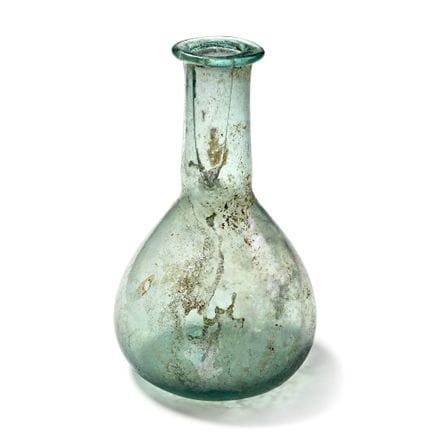 Bouteille romaine en verre « Aqua ». Vers le Ier a