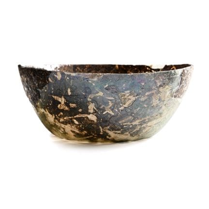 Roman Iridescent Glass High-Walled Vessel. Circa 3