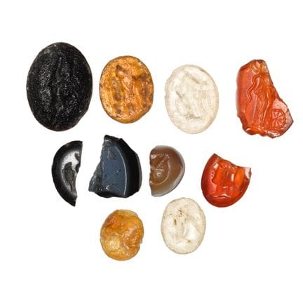 Roman Stone and Glass Gem Collection. 2nd-3rd cent