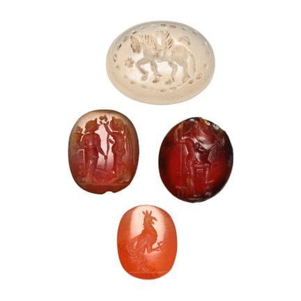 Ensemble de pierres précieuses en agate romaine. I