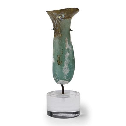 Flacon de toilette romain en verre miniature. Ier-