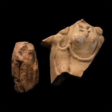 Roman Terracotta Figural Fragment Group. Circa 1st