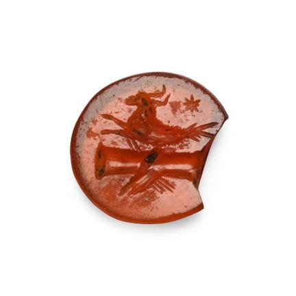 Roman Carnelian Legionary Gemstone with Capricorn 