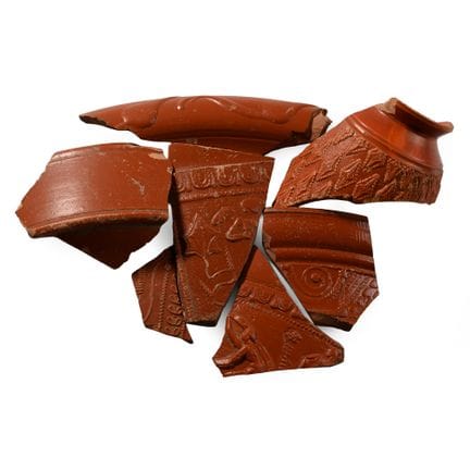 'Verulamium' Roman Redware Bowl Fragment Group. 3r