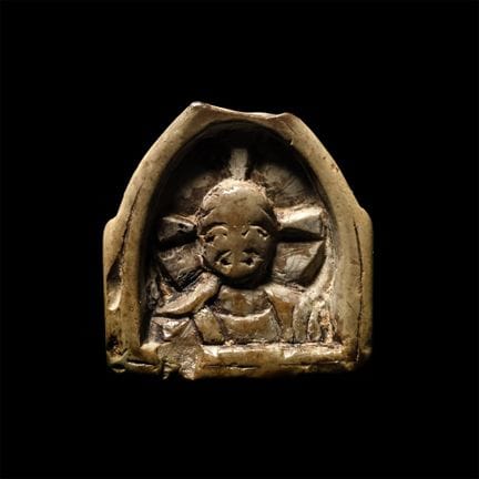 Byzantine Stone Amulet with Engraved Christ. The K