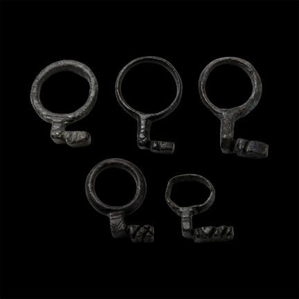 Roman Bronze Key Ring Group. Circa 1st-4th century