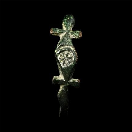 Byzantine Bronze Ring with Christogram. The Kal No