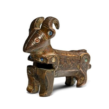 Seljuk Bronze Padlock in the form of a Goat. 12th 