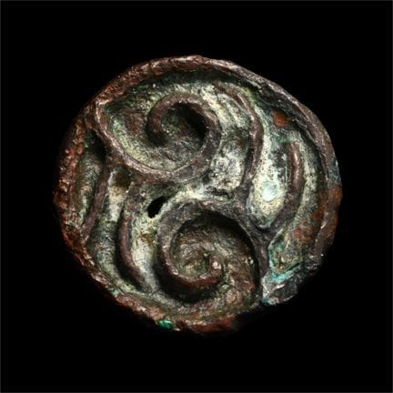 Western Asiatic Bronze Seal Matrix with Sea Scroll