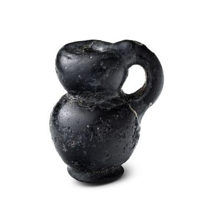 Roman Black Glass Juglet Pendant. 1st-4th century 