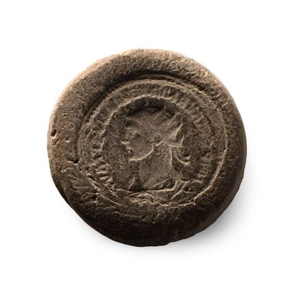 Roman Terracotta Coin Forger's Mould. Circa 3rd-4t