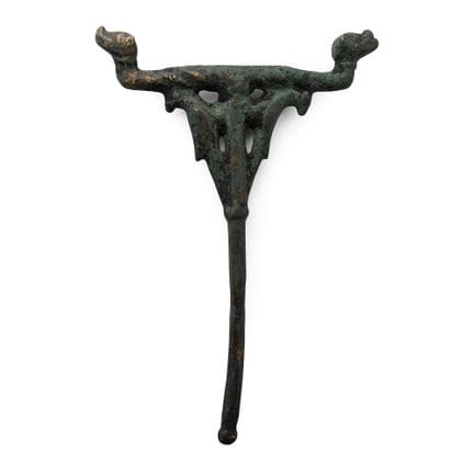 Luristan Bronze Double Beast-Headed Finial. Mid 1s