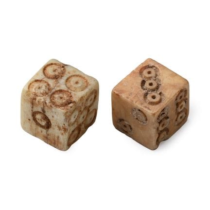 Roman Bone Gaming Dice Pair. 1st-4th century A.D. 