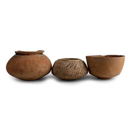 Western Asiatic Painted Terracotta Vessel Group. C