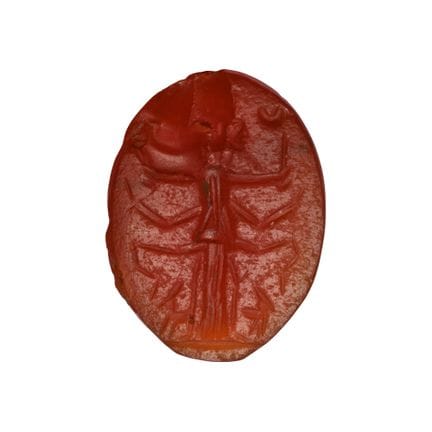 Roman Carnelian Gemstone with Goddess Hecate. 1st-