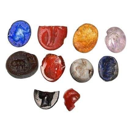 Roman Stone and Glass Gem Collection. 2nd-3rd cent