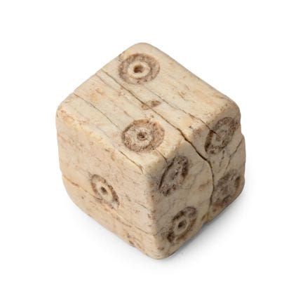 Dé de jeu romain en os. Ier-IVe siècle après J.-C.