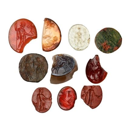 Roman Stone and Glass Gem Collection. 2nd-3rd cent
