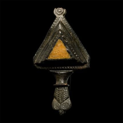 Roman Enamelled Bronze Tortoise-Headed Triangular 