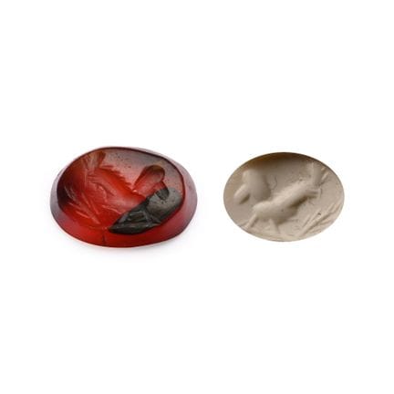 Roman Carnelian Gemstone with Cockerel. 1st centur