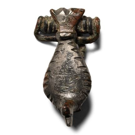 Roman Silver Bird Brooch. 4th century A.D. Depicti