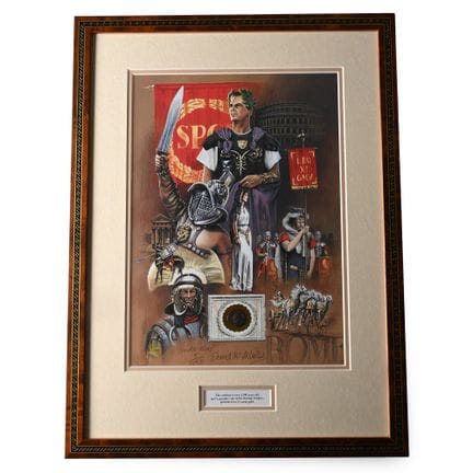 Silver Billon Roman Coin and Framed Limited Editio
