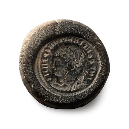Roman Terracotta Forger's Mould for a Constantine 