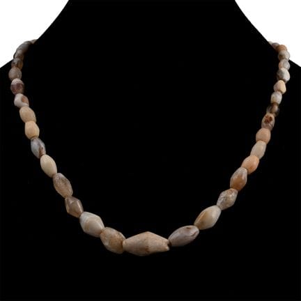 Western Asiatic Agate Bead Necklace. Circa 2nd-1st