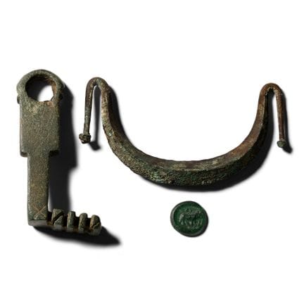 Roman Bronze Artefact Group. Circa 1st-4th century