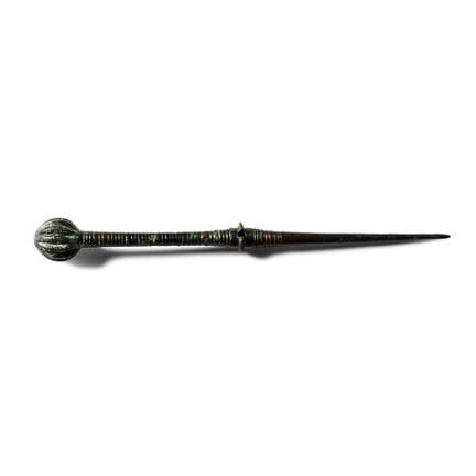 Luristan Decorated Bronze Cloak Pin. Circa 1000-80