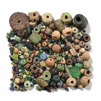 Roman and Other Mixed Stone and Glass Necklace Bea