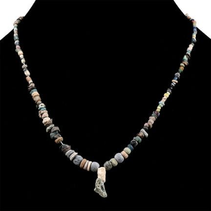 Roman and Other Mixed Glass Bead Necklace String. 