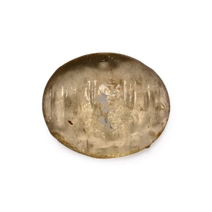 Seldschukisches, geformtes Glas mit kalligraphisch