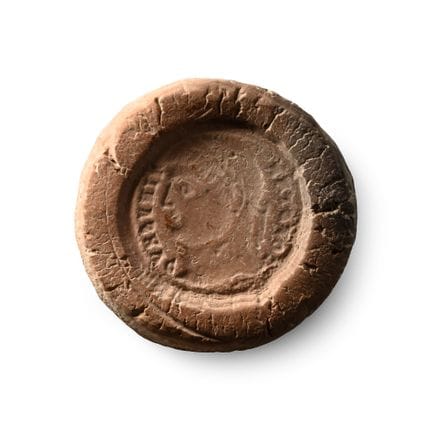 Roman Terracotta Coin Forger's Mould. Circa 3rd-4t