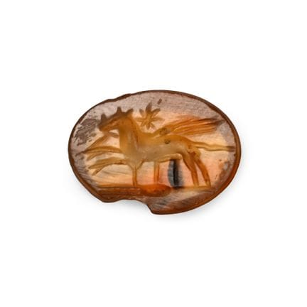 Roman Carnelian Gemstone with Pegasus. 1st century