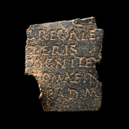 Roman Bronze Military Diploma Fragment. Circa 3rd-