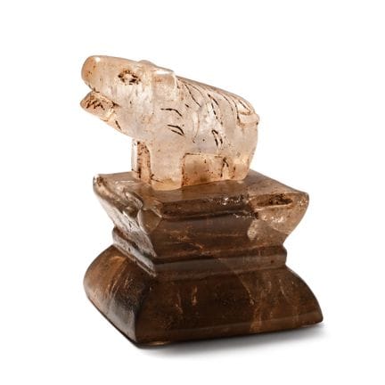 Fatimid Rock Crystal Boar on Base. 9th-10th centur