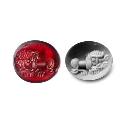 Sasanian Garnet Gemstone of a Lion. 5th-7th centur