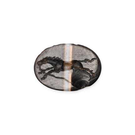 Roman Banded Sardonyx Gemstone with Fleeing Horse.