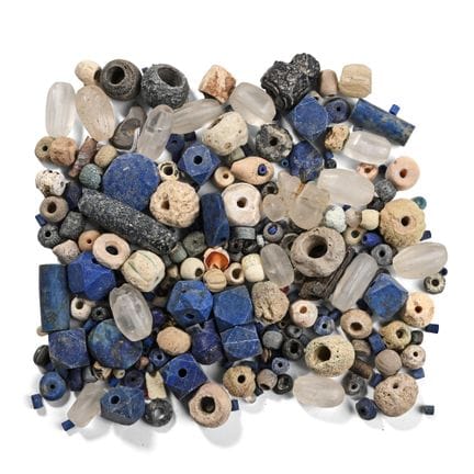 Western Asiatic and Other Stone and Glass Necklace