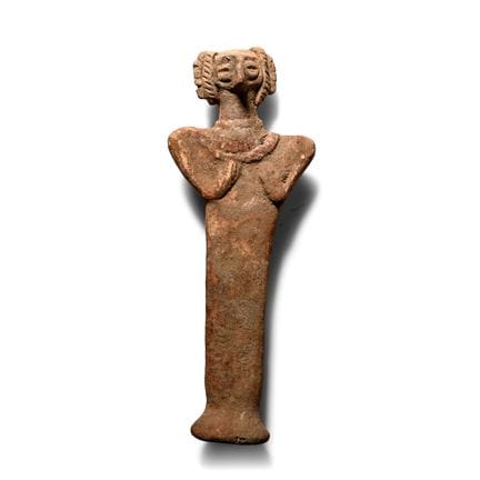 Große syro-hethitische Fruchtbarkeitsfigur aus Ter