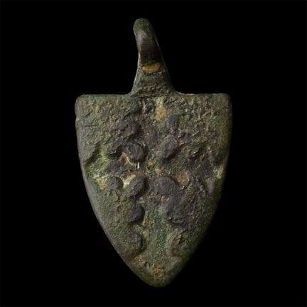 Pendentif en bronze doré en forme de cheval hérald