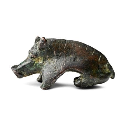Statuette celtique en bronze représentant un sangl