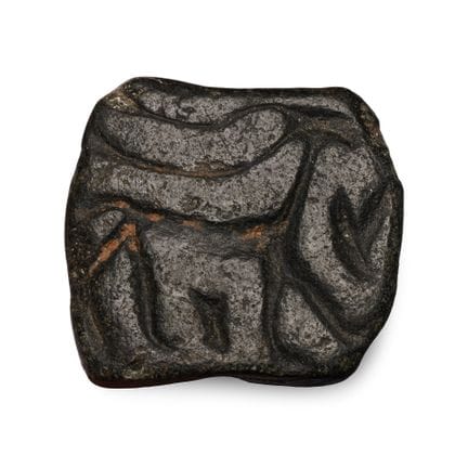 Westasiatisches Stempelsiegel aus schwarzem Stein 