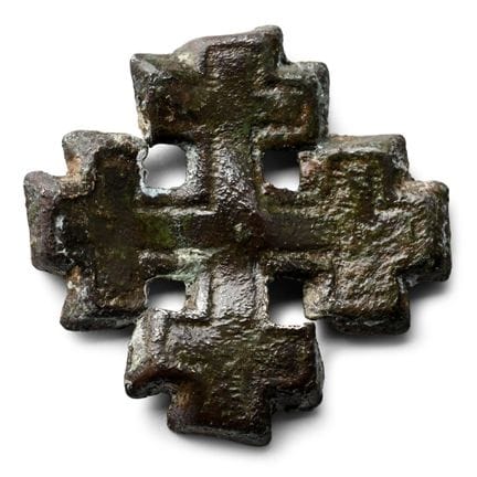 Insigne médiéval en bronze du Chevalier du Saint-S
