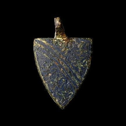 Pendentif de harnais de cheval héraldique en bronz