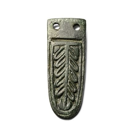 Anglo-skandinavisches Wikinger-Bronze-Riemenende „