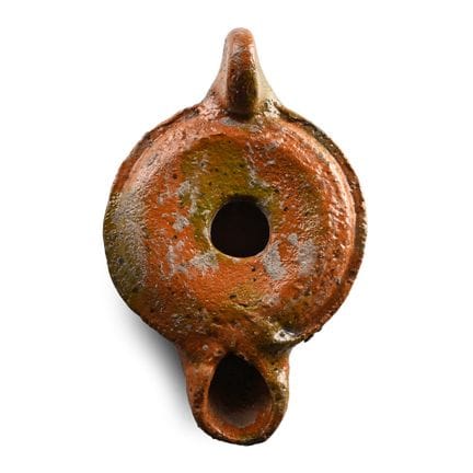 Westasiatische Terrakotta-Öllampe. 8.–12. Jahrhund